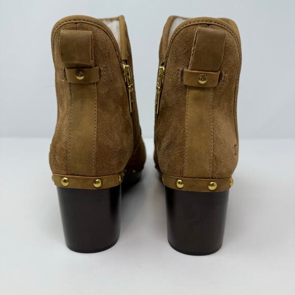 Ugg Ankle Booties Women's 8 Chestnut Brown Suede Cam II Platform Boot EUC - Picture 7 of 14
